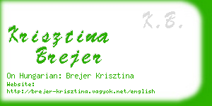 krisztina brejer business card